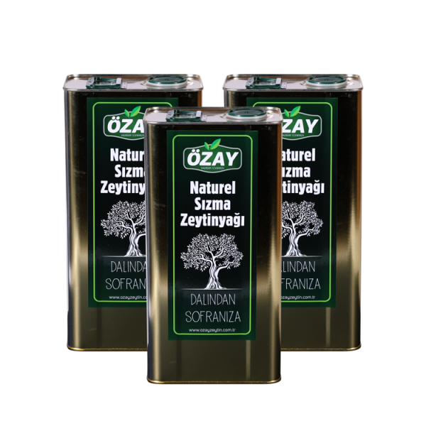 3'LÜ SOĞUK SIKIM NATUREL SIZMA ZEYTİNYAĞ 5 LT